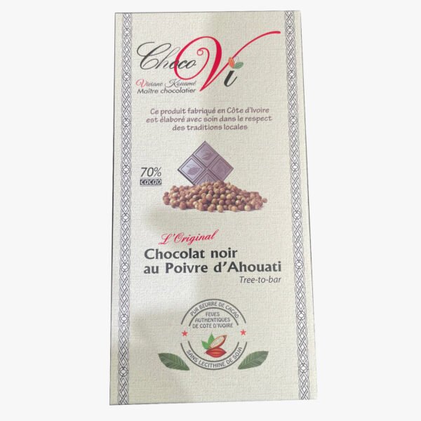 CHOCOVI CHOCOLAT TABLETTE 100G SAVEUR POIVRE